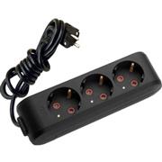 VİKO 90133303 SİYAH ÜÇLÜ PRİZ 3 METRE